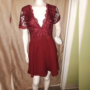 Beautiful red lace dress
